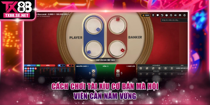Cách chơi Tài Xỉu cơ bản mà hội viên cần nắm vững