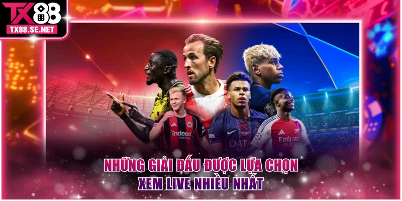 Những giải đấu được lựa chọn xem live nhiều nhất