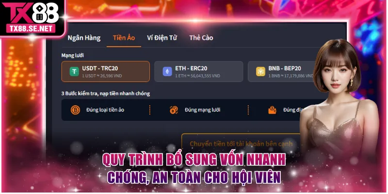 Quy trình bổ sung vốn nhanh chóng, an toàn cho hội viên